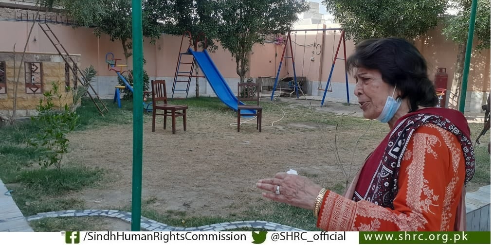 Justice (R) Majida Razvi, Chairperson, SHRC visited Fairy Home, Sukkur.